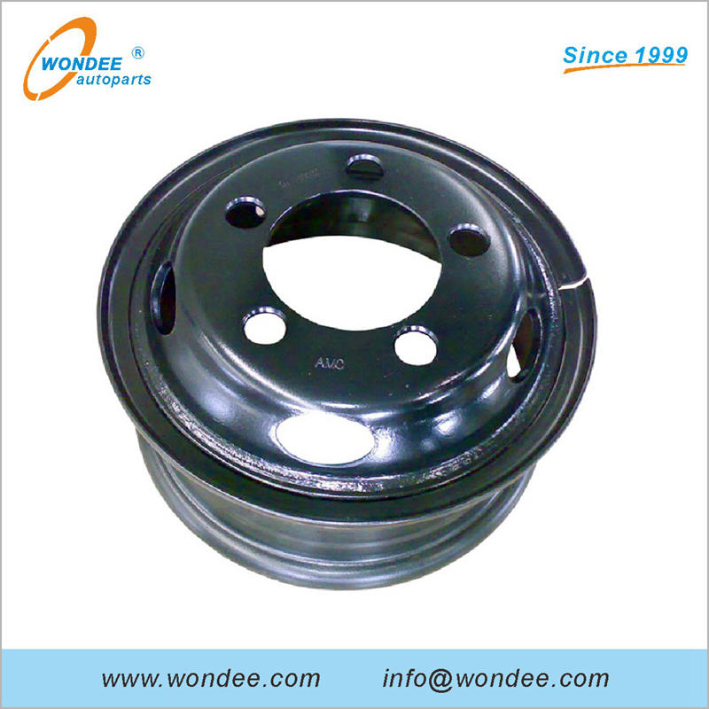 7.50V-20 ቲዩብ ብረት ዊል ሪም ለከባድ ተረኛ ከፊል ተጎታች እና የጭነት መኪና ክፍሎች